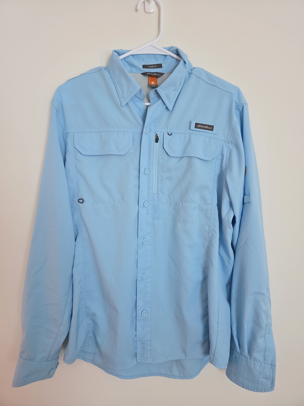 Eddie Bauer Light Blue Long-Sleeve Button-Down Shirt